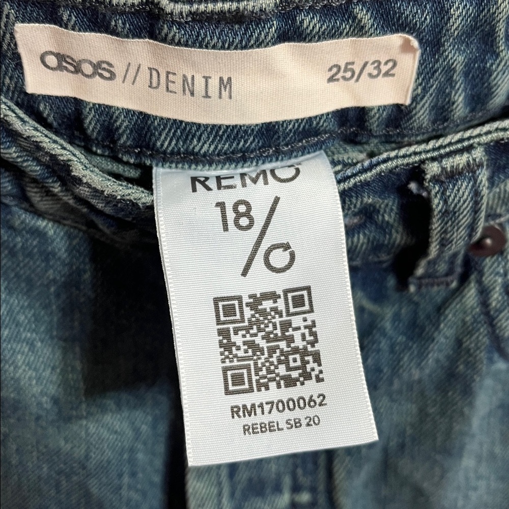 ASOS Remo 18 Denim Blue Jeans Button Fly - Picture 8 of 11